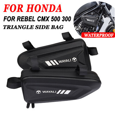 #ad Triangle Saddle Side Bag Waterproof Storage Bag For Honda Rebel 500 300 CMX500 $41.00