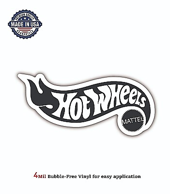 #ad HOT WHEELS MATTEL LOGO VINYL DECAL STICKER CAR BUMPER GARAGE 4MIL BUBBLE FREE $16.14