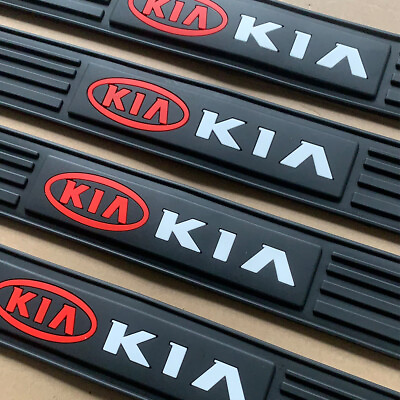 #ad For Kia 4PCS Black Trim Rubber Car Door Scuff Sill Cover Panel Step Protectors $14.88
