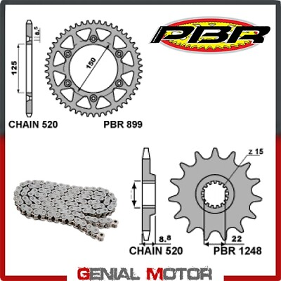 #ad EK1989 Chain and Sprockets Kit 14 50 520 PBR for KTM XC 2012 gt; 2014 AU $148.89