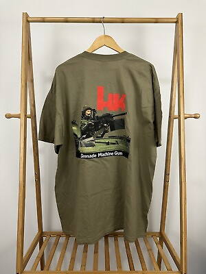 #ad #ad VTG Heckler amp; Koch HK GMG Military War Grenade Launcher Machine Gun T Shirt XXL $399.95