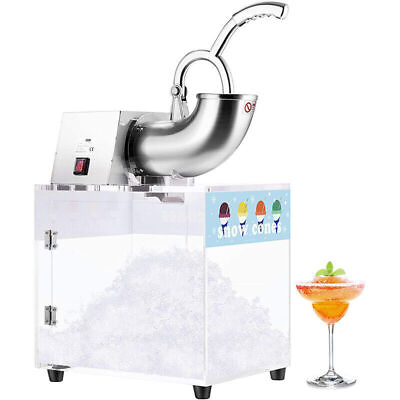 #ad 440LBS H Commercial Snow Cone Machine Electric Ice Shaver Crusher w Box 2Blades $179.99