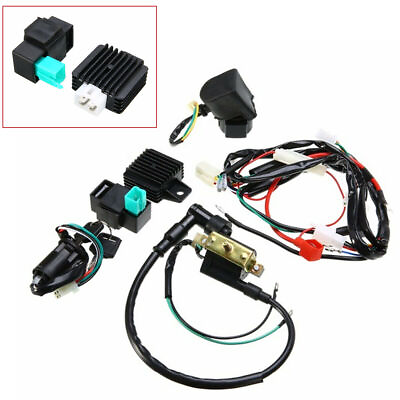 #ad #ad Motorcycle CDI Wiring Harness Loom Ignition Solenoid Coil Rectifier Kill Switch $36.57