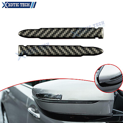 #ad 2x Sporty Carbon Fiber Anti Scratch Rearview Mirror Trim Decor Sticker For BMW $7.65