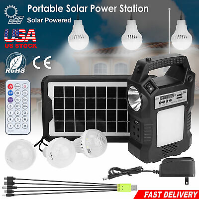 #ad Solar Power Station Portable Generator Rechargeable Backup Emergency Power Bank $41.99