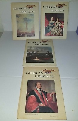 #ad Vtg.4 AMERICAN HERITAGE 1966 8 Hardcover Books 3 Vol. XVII no.2 3 6 Vol. XIX N2 $19.01