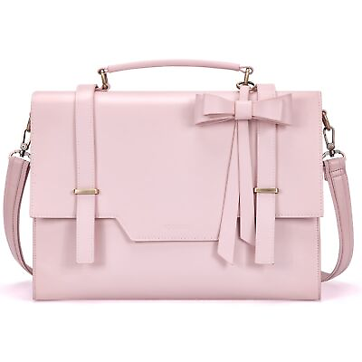 #ad Laptop Messenger Bag Women Briefcase 15.6 inch Laptop Satchel Handbags Pink $66.43