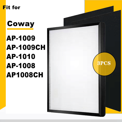 #ad For Coway AP 1009 AP 1009ch AP 1010 AP 1008 AP1008CH Hepa Carbon Sheet Filter $75.69