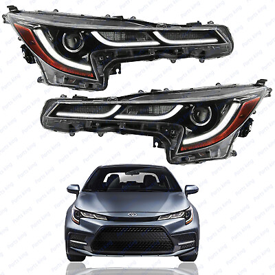 #ad #ad For 2020 2021 Toyota Corolla SE XLE XSE Headlights Lamps LED Left Right Pair 2pc $253.95