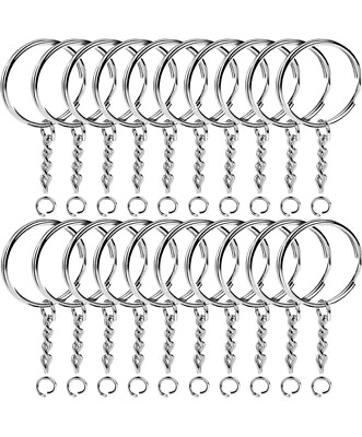 #ad Key Chain Rings Keychain Rings Metal Split Key Chain Rings for Crafts 60pcs K $8.99