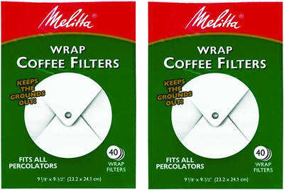 #ad Melitta White Wrap Around Coffee Filter for Percolator Pack of 2 $10.29