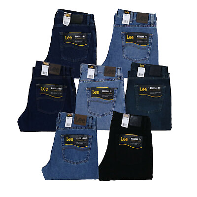 Lee Mens Jeans Regular Fit Straight Leg Denim Pants All Sizes New Nwt $42.89