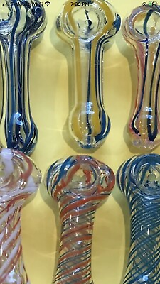 #ad 1pcs 3” 3.5 “INCHTobacco Smoking THICK HEAVY Glass Hand Pipe $7.95