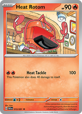 #ad 1x Heat Rotom 013 091 HOLO RARE Paldean Fates Pokemon TCG Card NM $0.99