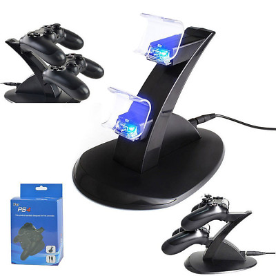 #ad PlayStation PS4 Dual Controller LED Charger Dock Station USB Fast Charging Stand $8.99