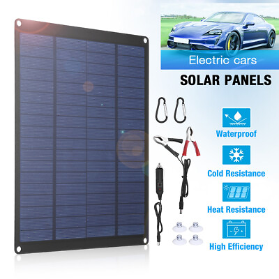 #ad 20W 12V Solar Panel Trickle Charger Battery Charger Kit Maintainer Boat Car RV $15.99