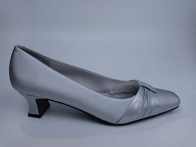 #ad Easy Street Women#x27;s Waive Dress Pump Silver Satin 10 M US Pair Of Shoes $14.18