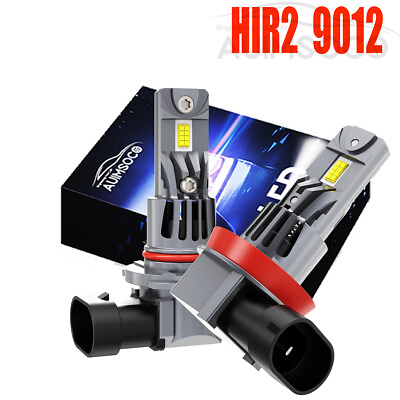#ad 2x 9012 HIR2 LED Headlight Bulbs Conversion Kits 6000K White Hi or Low Beam Bulb $49.99