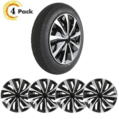 #ad NEW 15quot; Set of 4 Snap On Full Hub Caps Wheel Covers fit R15 Tire amp; Steel Rim* $42.99