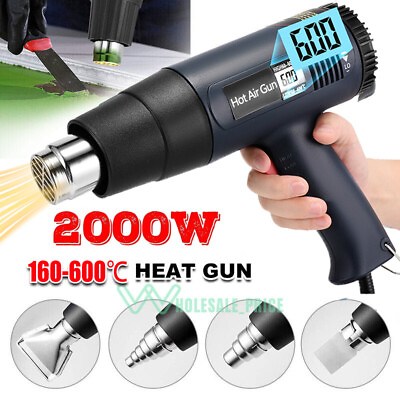 #ad #ad 2000W Heat Gun Heavy Duty Hot Air Wind Blower Dual Temperature w 4 Nozzles Kit $41.99