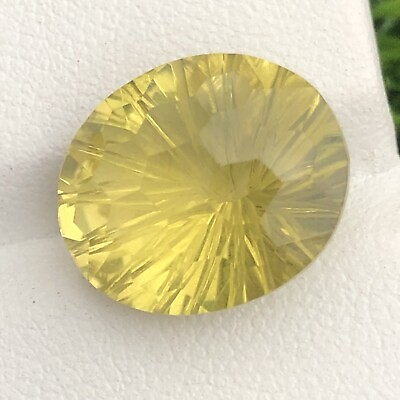 #ad 10.25 Carats Flaw Less Oval Lemon Quartz with Excellent Quality Cutting $50.00