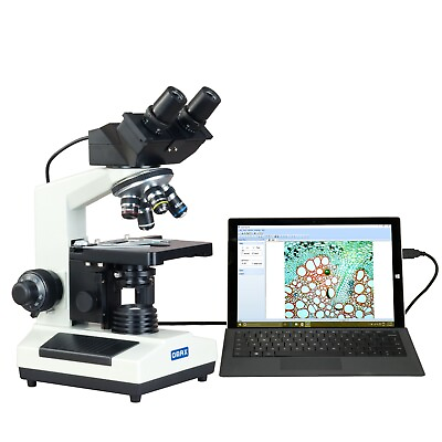 #ad OMAX 40X 2000X Binocular Compound Lab Microscope w Built in 3.0MP DIGITAL CAMERA $482.99