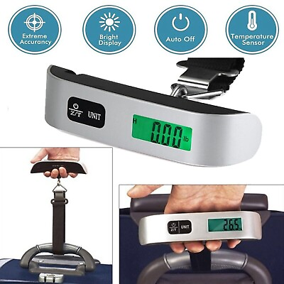 #ad #ad 50kg 10g Portable Travel LCD Digital Hanging Luggage Scale Electronic Weight US $6.95