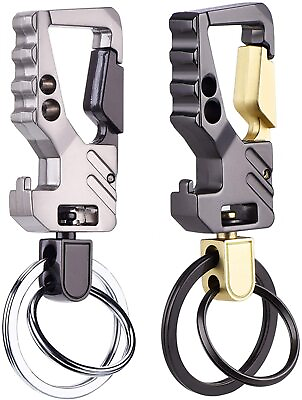 #ad Heavy Duty Key Chain Bottle Opener Carabiner Car Key Chains for Men Women 2pack $13.59
