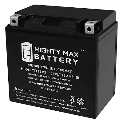 #ad #ad Mighty Max YTX14 BS Battery for Honda 450 TRX450 Fourtrax Foreman S ES 98 04 $42.99