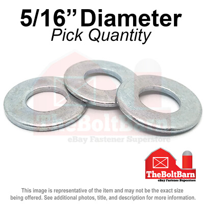 5 16quot; SAE Flat Washers Low Carbon Steel Zinc Plated Pick Quantity $122.69
