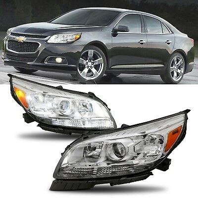 #ad Left amp; Right Projector Headlights Assembly Headlamps For 2013 2015 Chevy Malibu $152.95