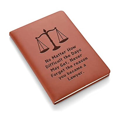 #ad JOHSBYD Lawyer Gifts Leather Notebook Law School Gifts for Women Men Inspirat... $26.82