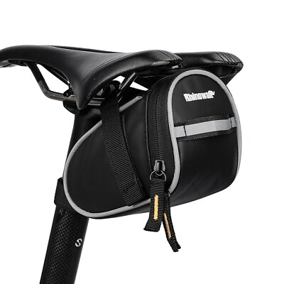 #ad Rhinowalk Bicycle Waterproof Storage Saddle Bag Black Tail Rear Pack Accessory $13.99