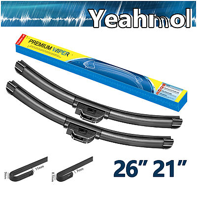 #ad Yeahmol 26quot; 21quot; Fit For Mitsubishi Endeavor 2011 2004 Bracketless Wiper Blades $12.99