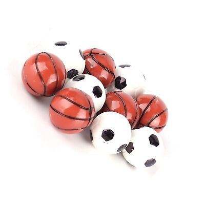 #ad 10pcs 1:12 Dollhouse Ball Model Miniature Resin Football Basketball Toys for $7.60