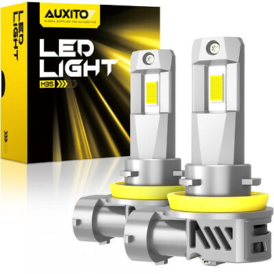 #ad H11 H8 H9 LED Headlight Light Bulbs Kit Super White 6500K Hi Lo Beam CANbus X2 $34.19