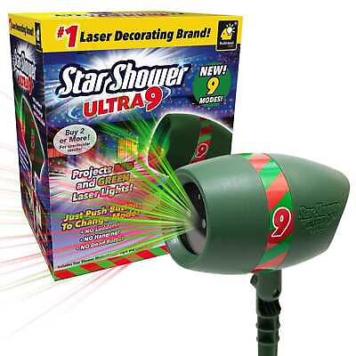#ad Star Shower Ultra 9 Outdoor Holiday Laser Light Show AS SEEN ON TV New 9 Modes $36.95