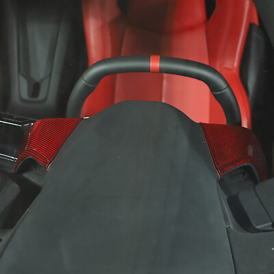 #ad Red Carbon Fiber Instrument Display Side Panel Trim Cover For 20 23 Corvette C8 $209.99