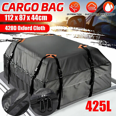 #ad Waterproof Cargo Roof Top Carrier Bag Rack Storage Luggage Car Travel Bag P2V2 $24.99