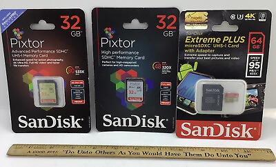 #ad SanDisk High Performance SDHC 32 GB Set amp; Extreme Plus MicroSDXC 64 GB UHS 1 $29.99