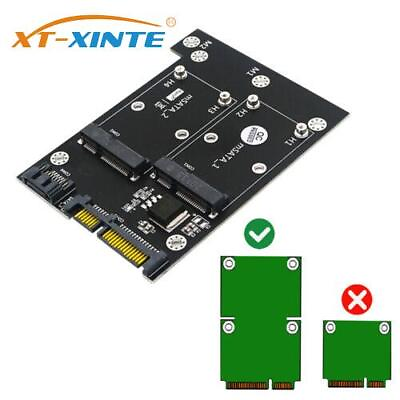 #ad XT XINTE Upgrade Version Dual mSATA SSD To Dual SATA3 Converter Adapter Card $10.82