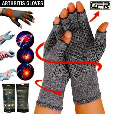 #ad Copper Compression Gloves Carpal Tunnel Arthritis Pain Relief Therapeutic Brace $9.29