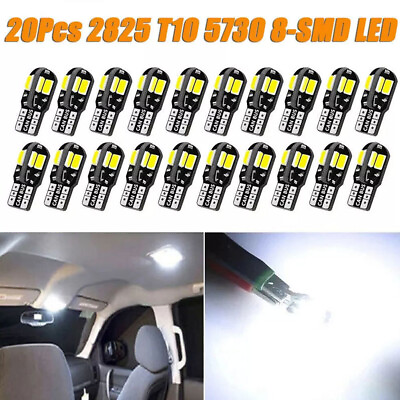 #ad 10 20x LED T10 194 168 W5W Canbus White Dome Licens Marker Side Light Bulb 6000K $9.99