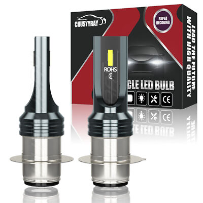 #ad 2x P15D LED Headlight Bulbs For Yamaha Banshee Grizzly High Low Beam Lamp 6000K GBP 24.99