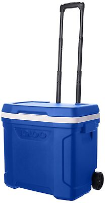 #ad 28 Qt Blue Wheeled Cooler with Locking Telescoping Handle $48.93