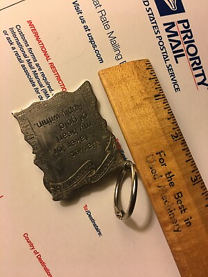 #ad Vintage Solid Brass Key Chain Personal Classified quot;Wanted A Taker for My Heartquot; $29.99