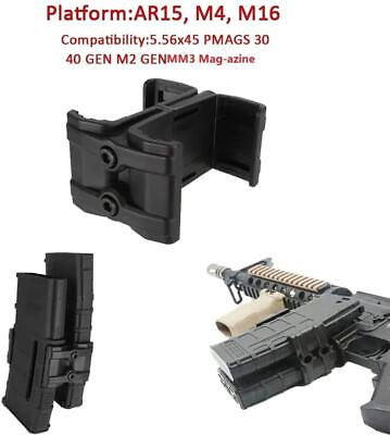 #ad 1 Pc Tactical Mag Clip Connector Clamp Parallel High Dual Magazine Clip Airsoft $10.89