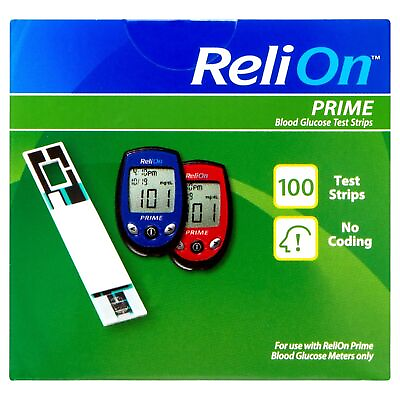 #ad #ad ReliOn Prime Blood Glucose Test Strips 100 Count $17.88
