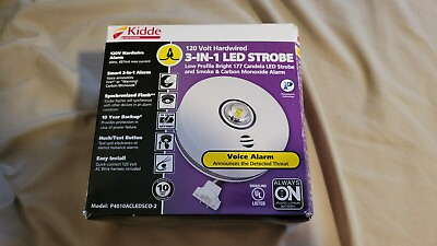 Kidde P4010ACLEDSCO 2 Hardwired Strobe Light Smoke And Carbon Monoxide Alarm $120.00