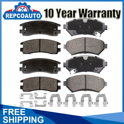 #ad Front Rear Ceramic Brake Pads w Hardware For Buick 2004 05 Century 1997 04 Regal $49.14